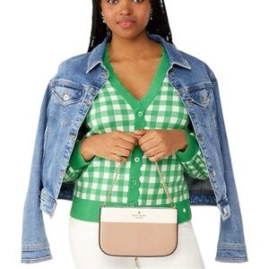 Retail $249 Kate Spade Madison Lilly Saffiano Leather Pochette Toasted Hazelnut